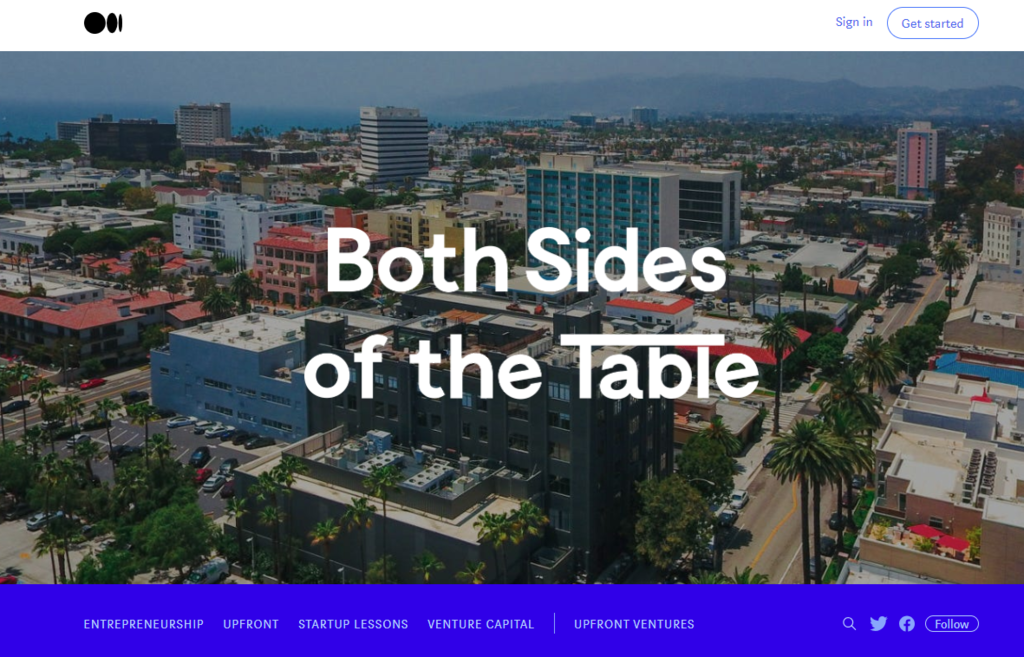 captura de tela do blog both sides of the table