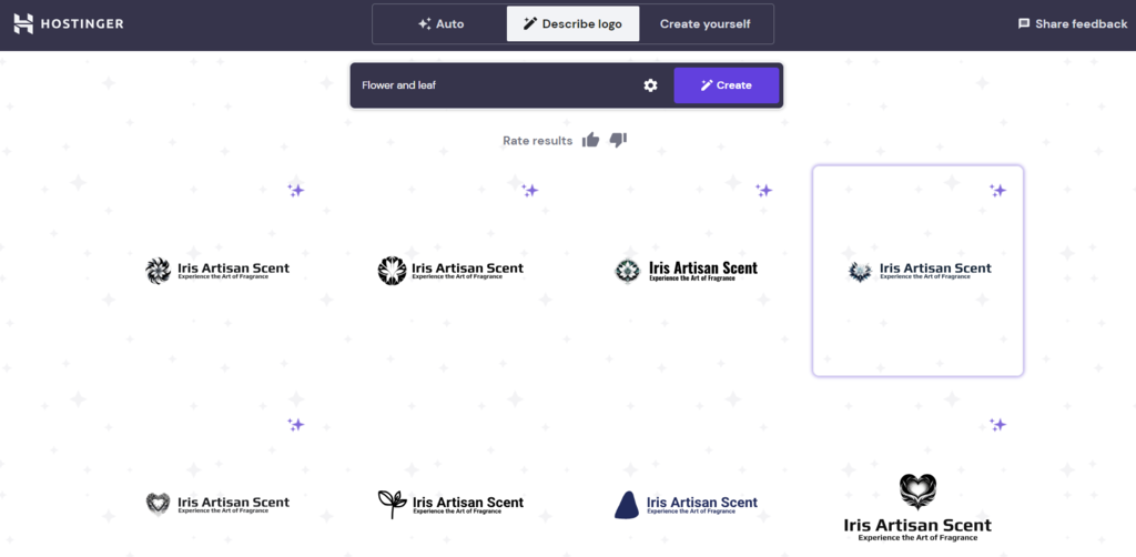 criador de logo com ia da hostinger