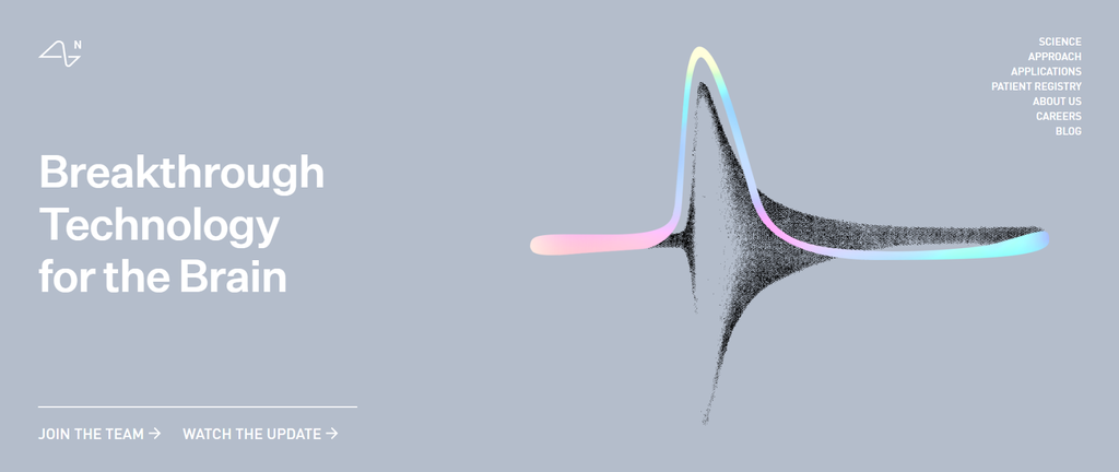 P&aacute;gina inicial do site da Neuralink