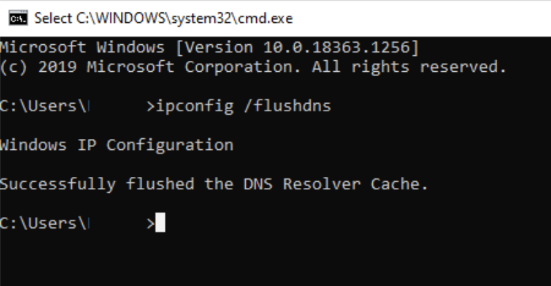 limpando dns no windows