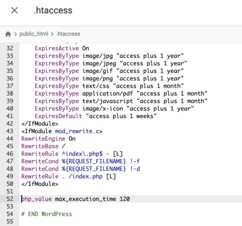 editar maxexecutiontime no arquivo htaccess