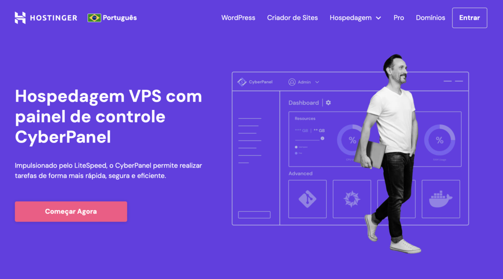hospedagem vps com cyberpanel da hostinger