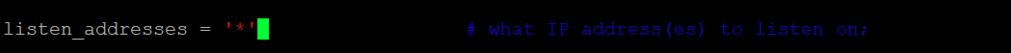 fun&ccedil;&atilde;o listen_adresses no postgresql