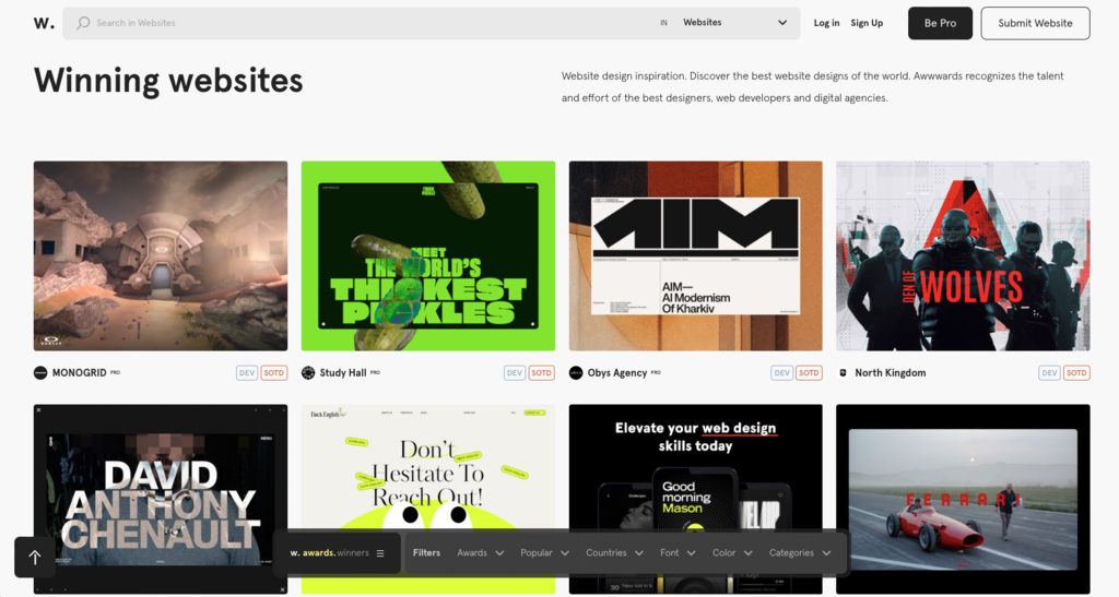 site awwwards com inspira&ccedil;&atilde;o de design de sites