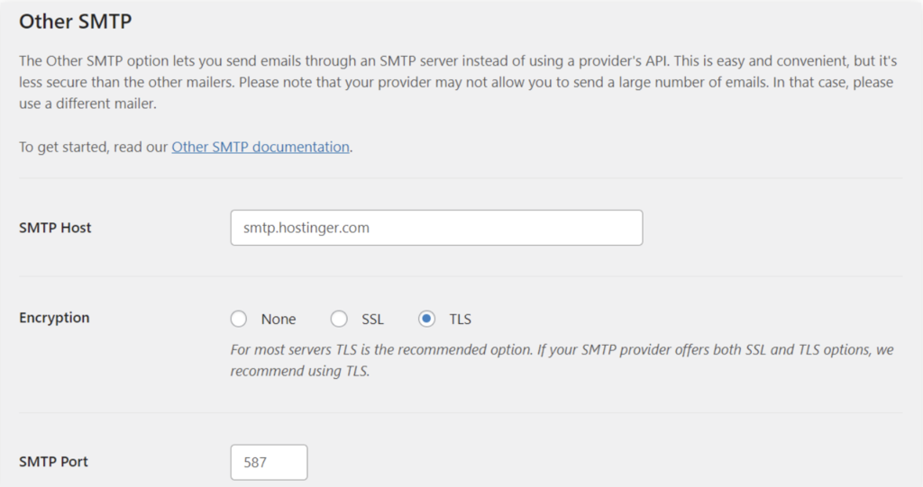 op&ccedil;&atilde;o other smtp no plugin wp mail smtp