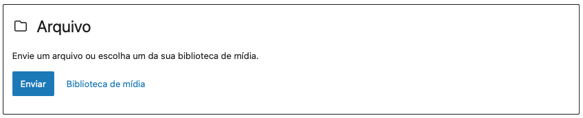 bloco de enviar arquivo no WordPress