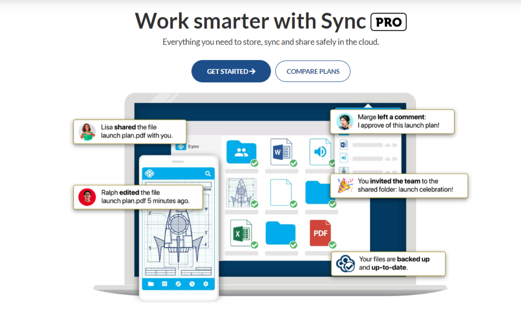 imagem do serviço de armazenamento cloud sync