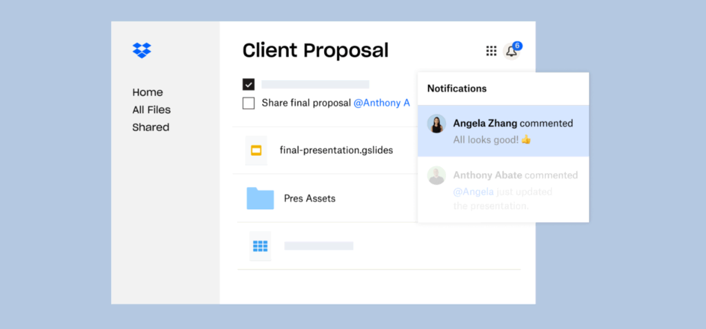 ilustração do dropbox