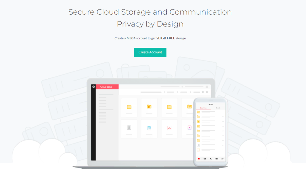serviço cloud da mega