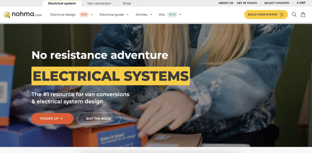 página inicial da nohma