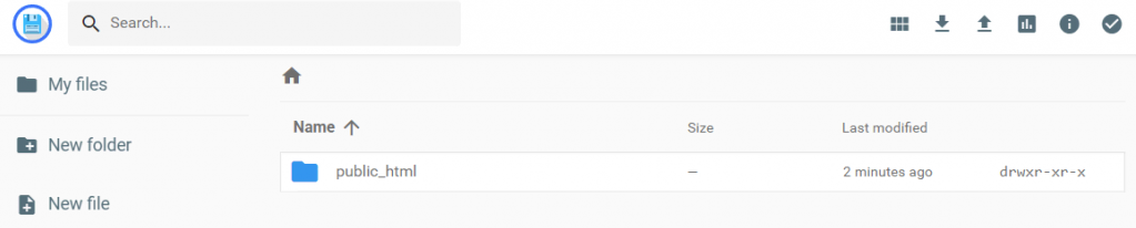pasta public_html no gerenciador de arquivos da hostinger
