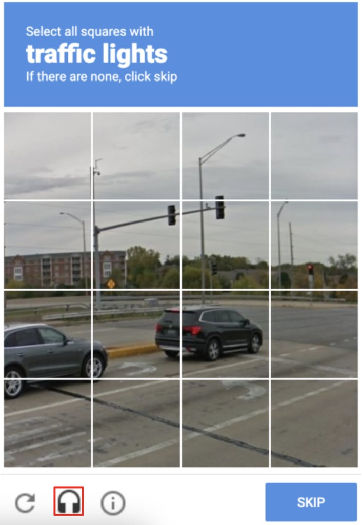 exemplo de google recaptura com sem&aacute;foros