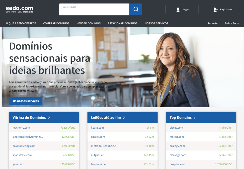 site de leil&atilde;o de dom&iacute;nios sedo