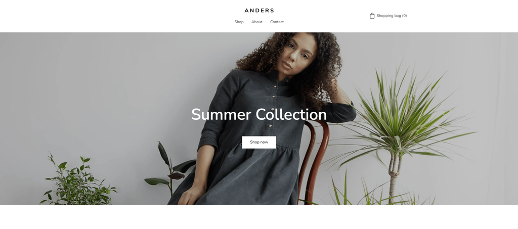 template de loja virtual Anders