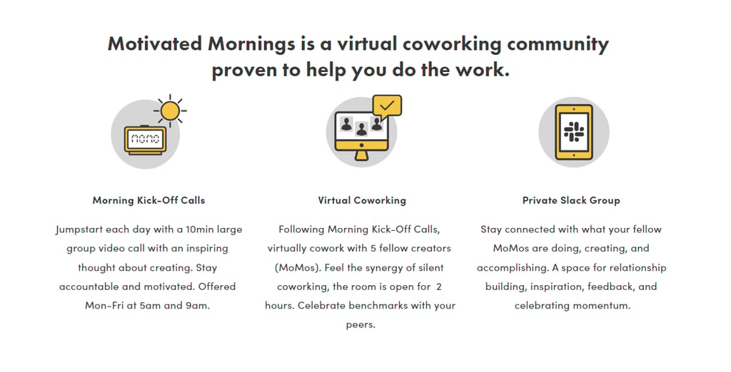 site de story brand da motivated mornings