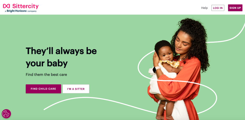 p&aacute;gina inicial da sittercity