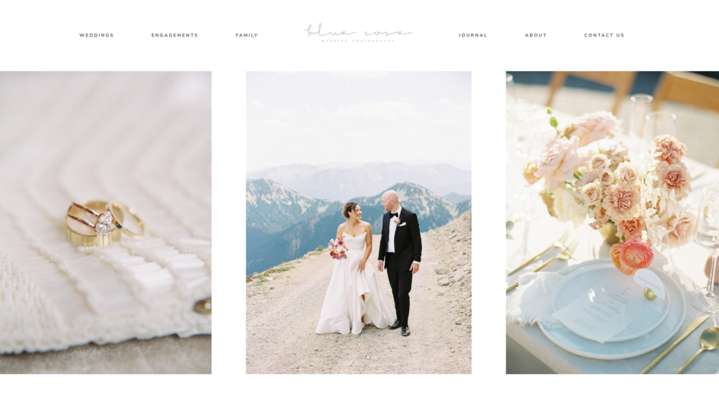 p&aacute;gina inicial do site de fotografia blue rose pictures