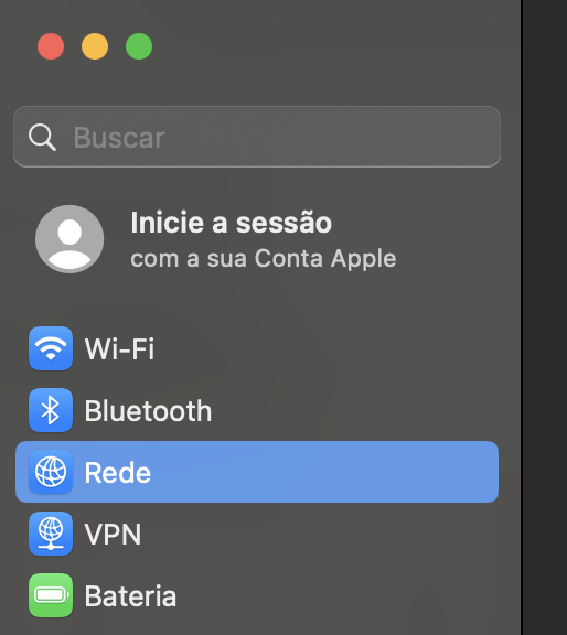 Acessar rede do MacOS
