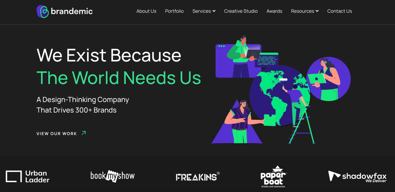 p&aacute;gina inicial da Brandemic