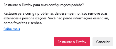 Restaurar o Firefox