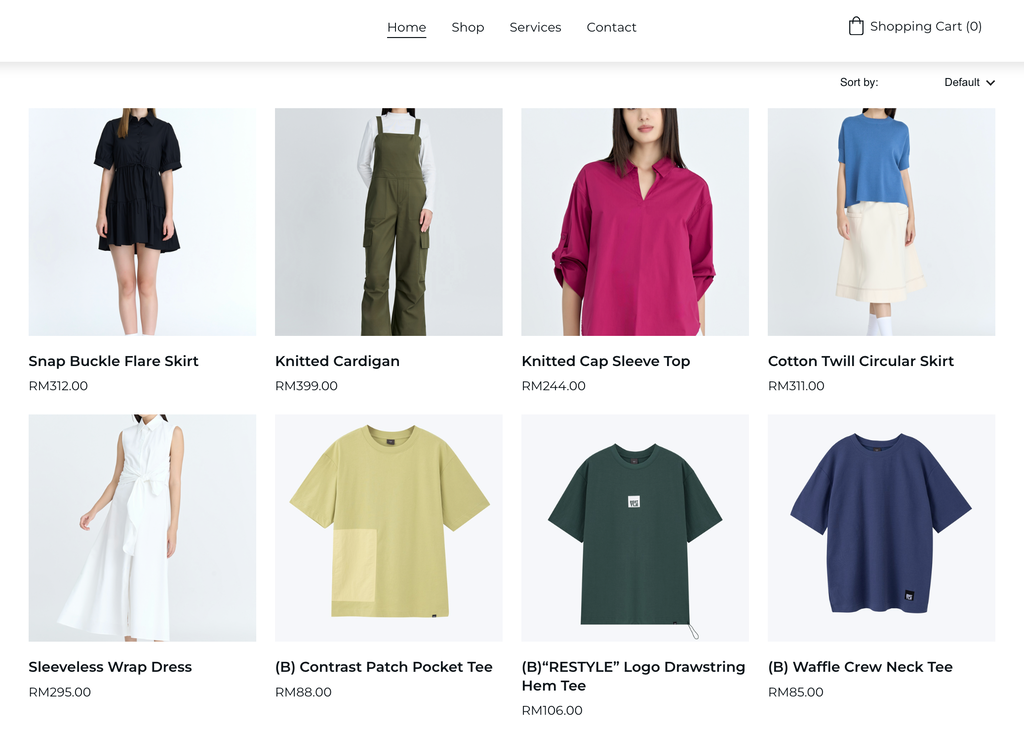 p&aacute;gina inicial da loja virtual jessien fashion