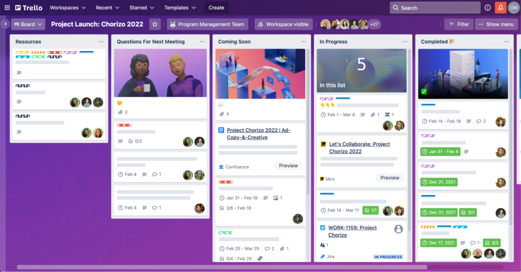 Exemplo de web app: o software de gerenciamento de projetos Trello