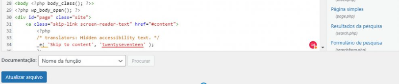 editor de temas no wordpress