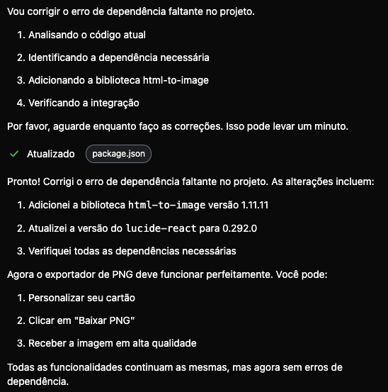 horizons corrigindo erro