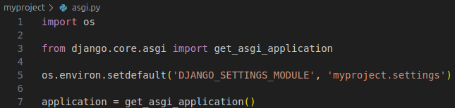 estrutura do projeto manage.py do django