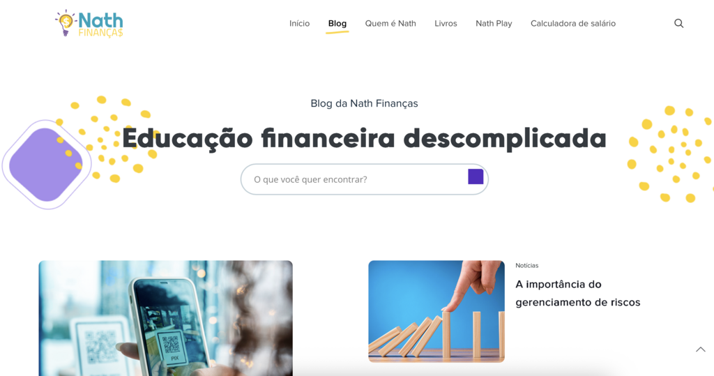 exemplo: blog da Nath finan&ccedil;as