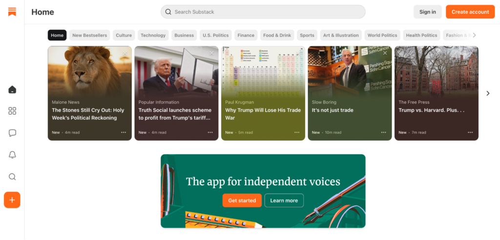 site oficial do micro saas substack