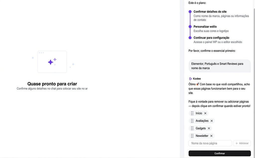 resposta do kodee na hostinger