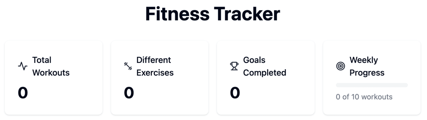 web app de fitness criado com a hostinger horizons