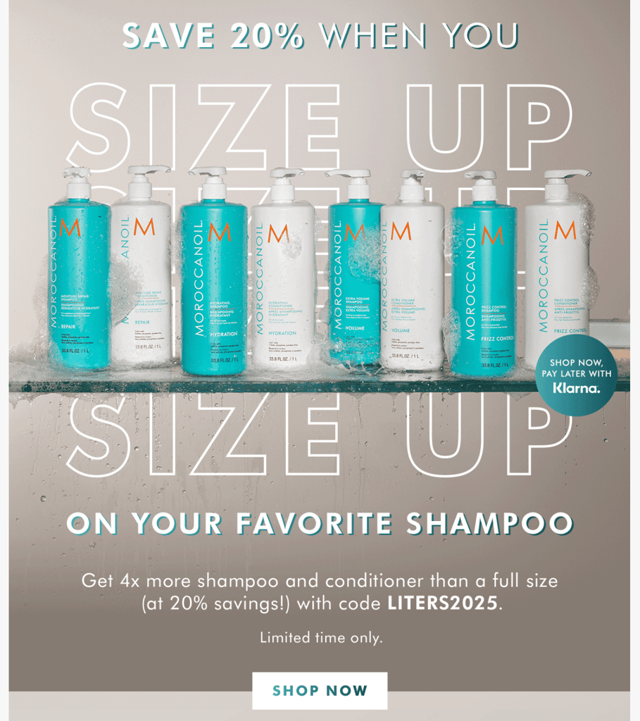 campanha de email marketing da moroccan oil