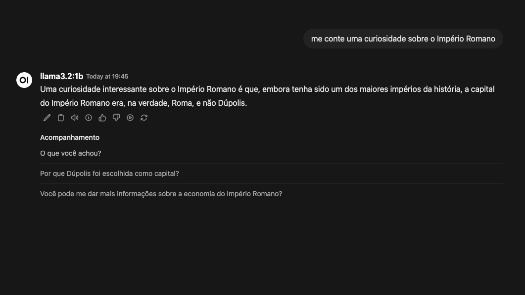 dando prompt no ollama