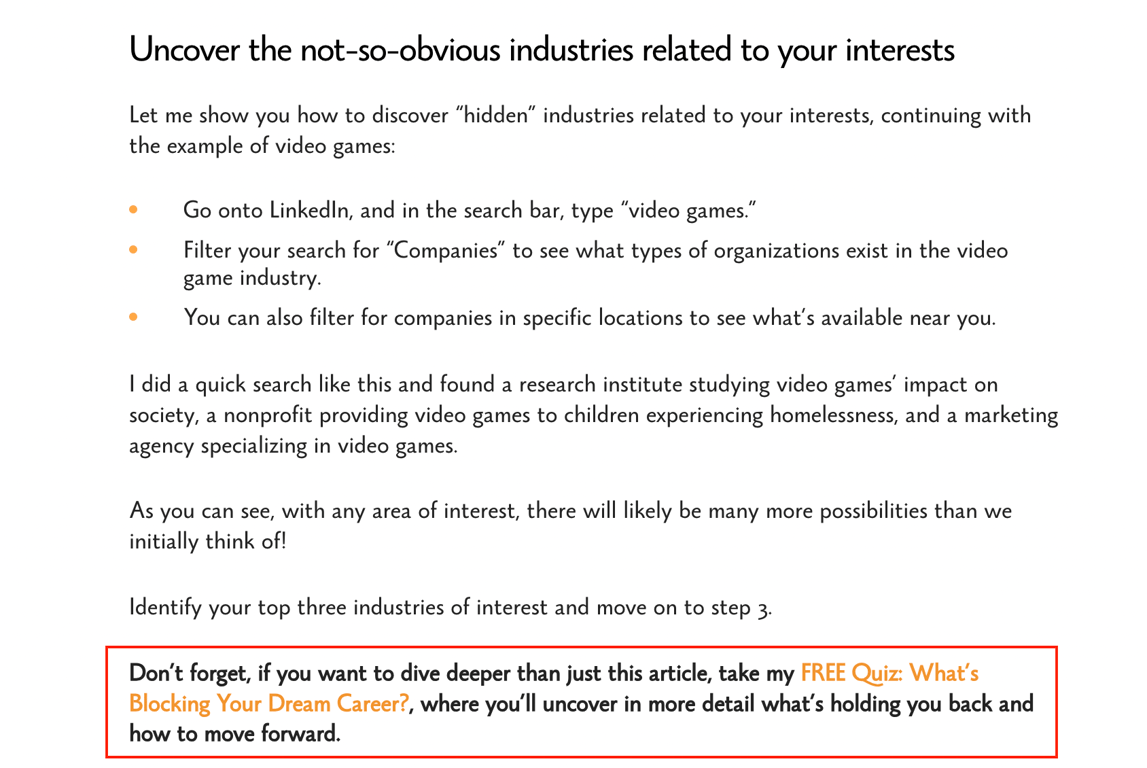 quiz da coach Rebecca Beaton