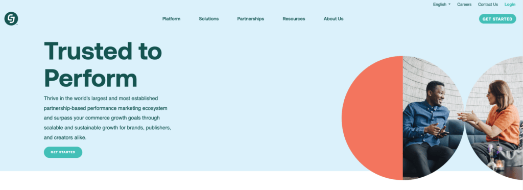 P&aacute;gina inicial de afiliados da CJ