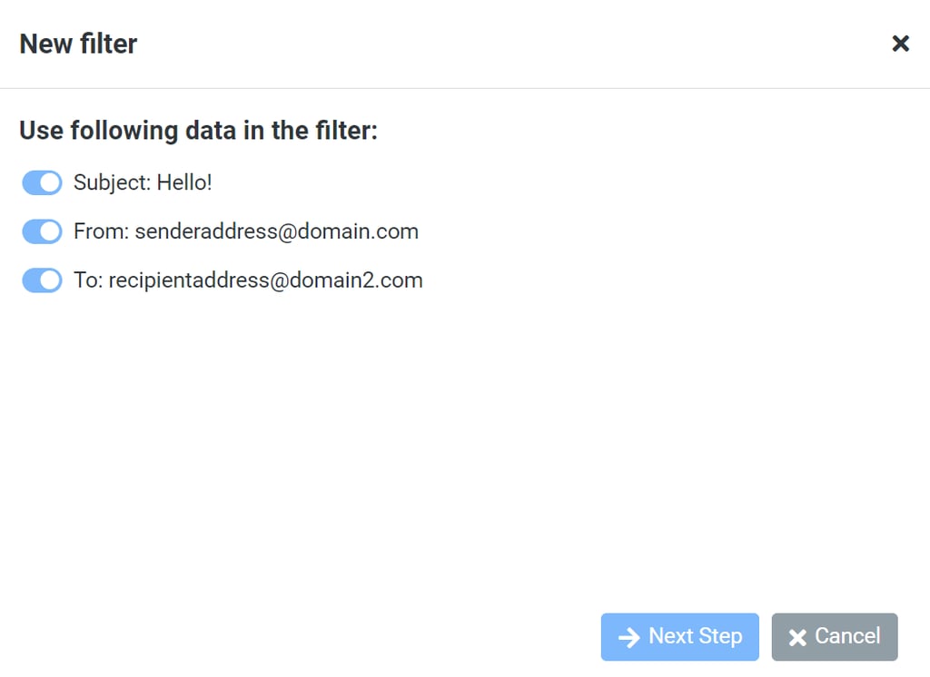 criando filtros no email da hostinger
