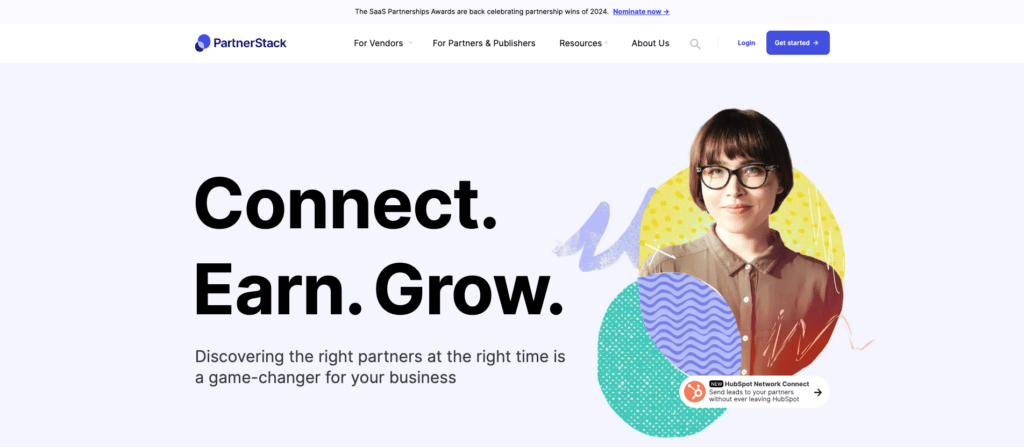 P&aacute;gina inicial do PartnerStack