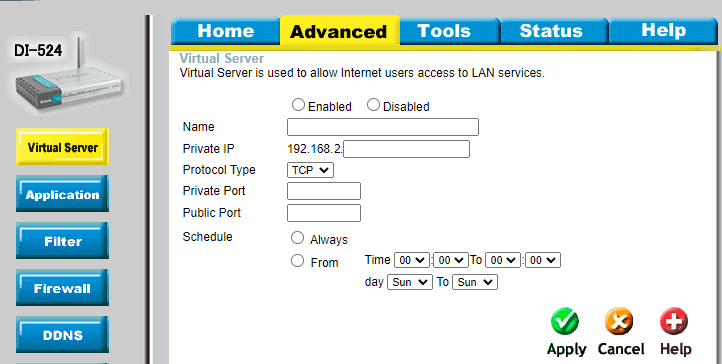 Painel de configura&ccedil;&atilde;o do roteador/modem de internet para equipamentos de rede D-Link com a guia Avan&ccedil;ado selecionada.