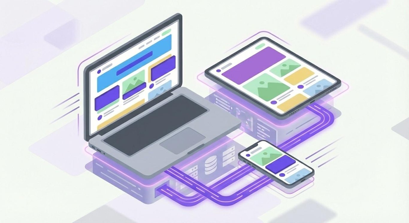 ilustra&ccedil;&atilde;o de um aplicativo web din&acirc;mico