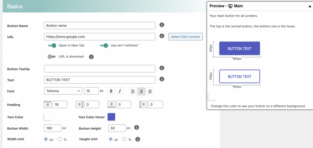 P&aacute;gina de cria&ccedil;&atilde;o de bot&otilde;es do plugin MaxButtons