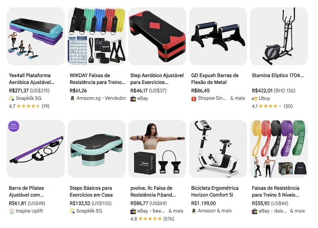 Equipamentos de gin&aacute;stica para casa