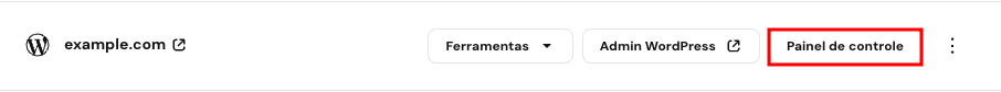 O bot&atilde;o WP Admin no hPanel