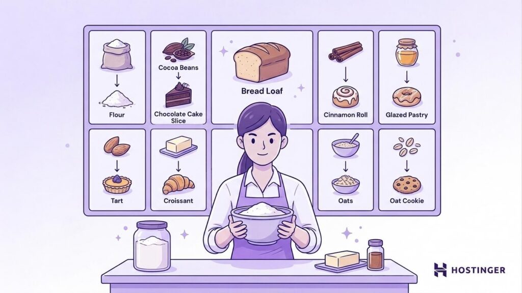 Ideias de nomes para padaria inspirados em ingredientes