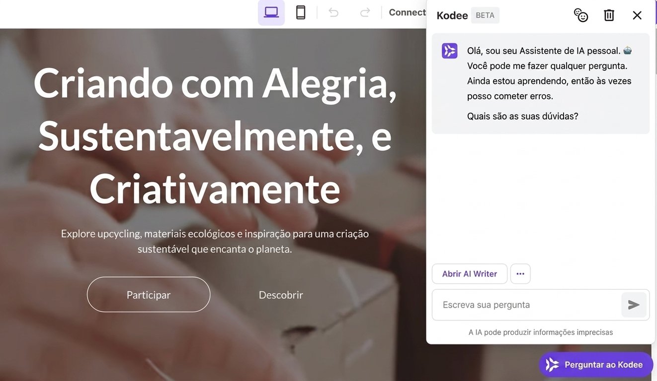 Assistente de IA no Criador de Sites da Hostinger