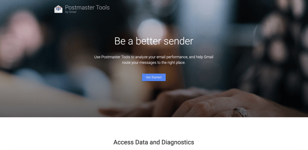 Página do Google Postmaster Tools