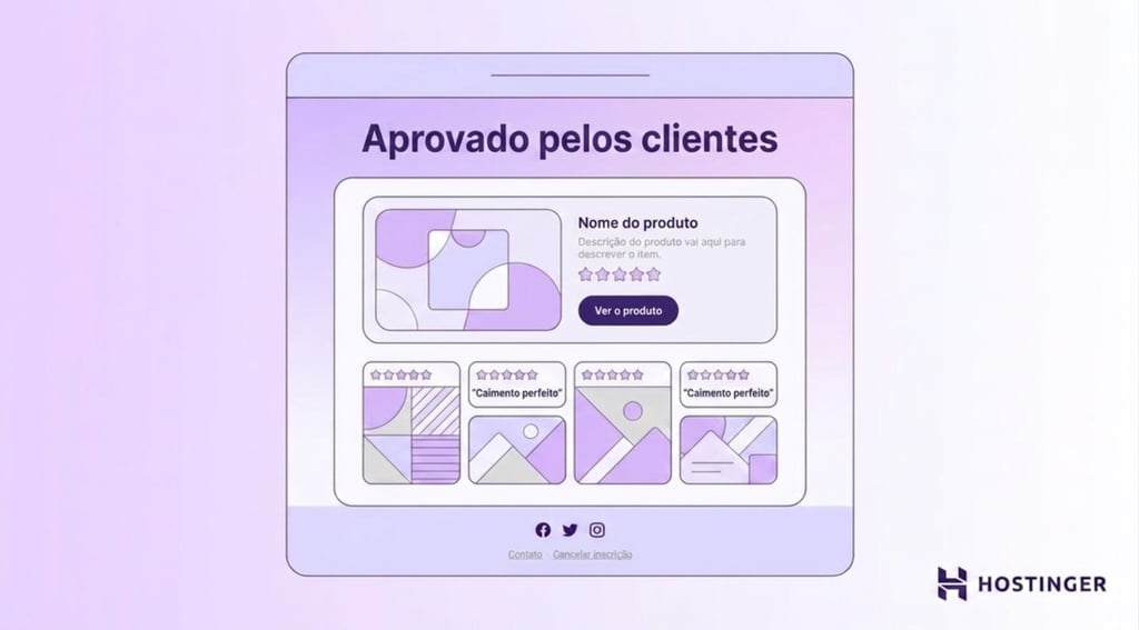 Newsletter de avaliações e conteúdo gerado pelos clientes