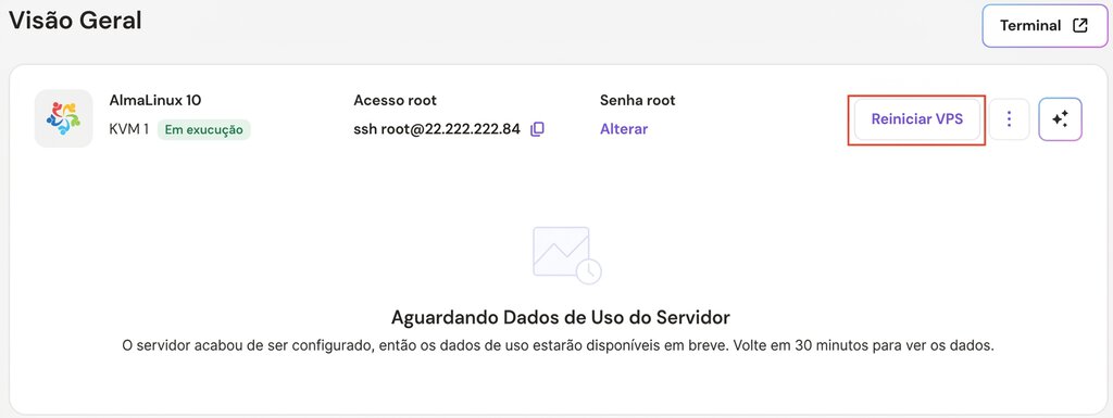 Acesso ao hPanel do VPS Hostinger