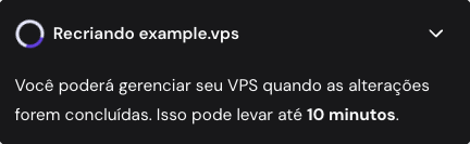 Notificação de carregamento da configuração do template n8n